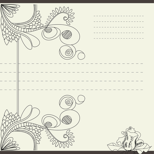 Vintage template for note paper - Vector, Image