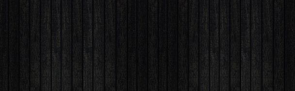 Панорама фону текстури чорного дерева. Абстрактна текстура темного дерева на чорній стіні. Візерунок текстури дерев'яної дошки у темному тоні
 - Фото, зображення