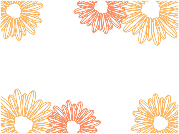 Fleur / fond / vecteur orange - Vecteur, image