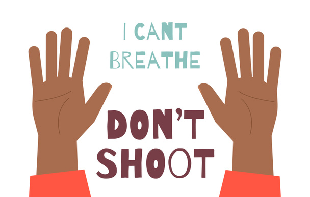 Банер типографії Black Lives Matter. Не стріляти бліц-каліграфічною ілюстрацією тексту
. - Фото, зображення