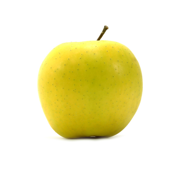 žluté jablko na bílém pozadí. - Fotografie, Obrázek