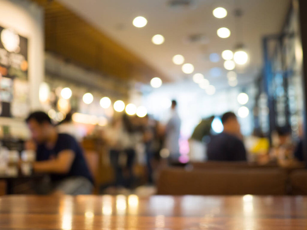 Cafetería borrosa restaurantes o cafetería, con iluminación bokeh
 - Foto, Imagen