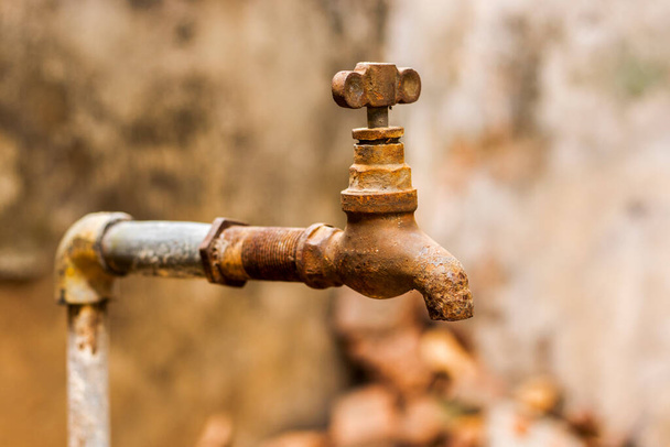 image of a empty and dry water tap because of huge water crisis in India and Worldwide - Fotografie, Obrázek