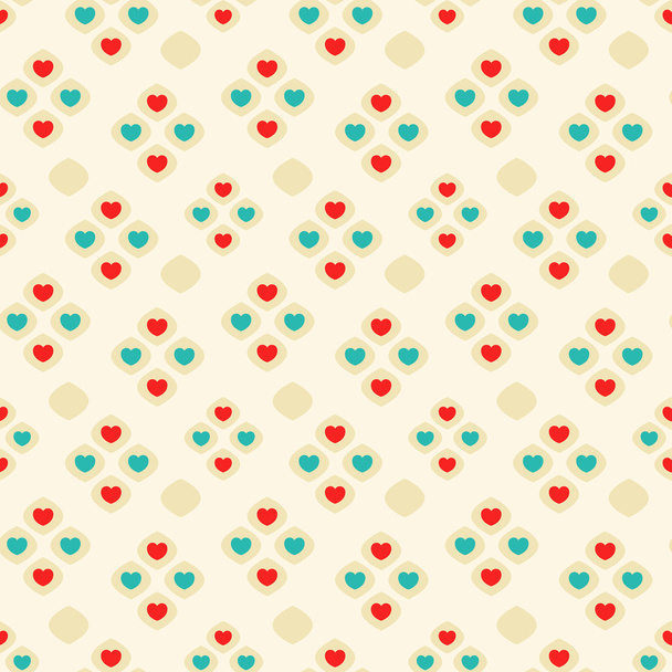 Seamless pattern with colorful hearts. St Valentine's day background. - Vektör, Görsel