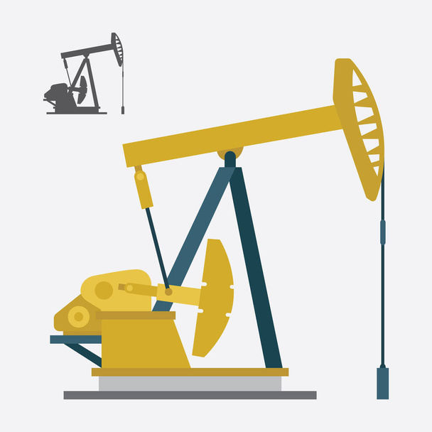 Čerpadlo. Vektorová ilustrace olejového čerpadla. Ikona ropného průmyslu. Část sady.  - Vektor, obrázek