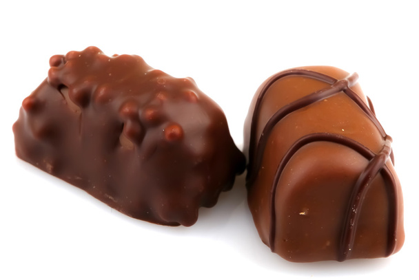 τρούφες σοκολάτας απομονωμένες σε λευκό φόντο - Φωτογραφία, εικόνα