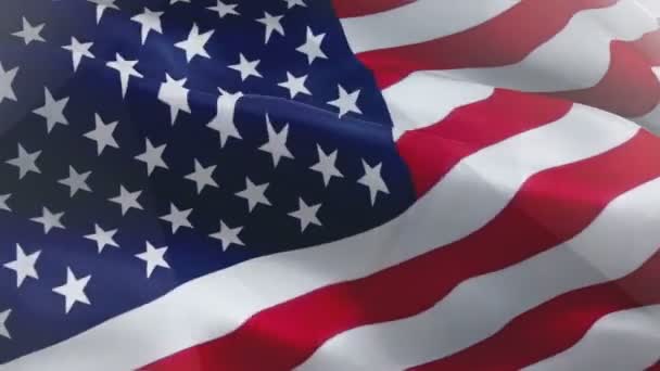 Vereinigte Staaten von Amerika schwenken Flagge Video Gradient Hintergrund. US-Flagge Motion Loop. USA Flagge zum Unabhängigkeitstag, 4. Juli US-amerikanische Flagge schwenkend 1080p Full-HD-Filmmaterial. USA Amerika zeigt Video-News - Filmmaterial, Video