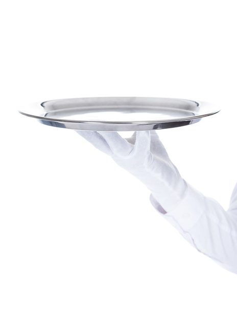 Waiter Carrying Empty Tray - Photo, image