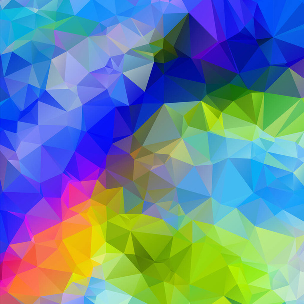 Abstract multi colored polygon, low polygon background. Transfusion of color. All the colors of the rainbow. Multicolor.Low poly style. Geometric Pattern. - Wektor, obraz