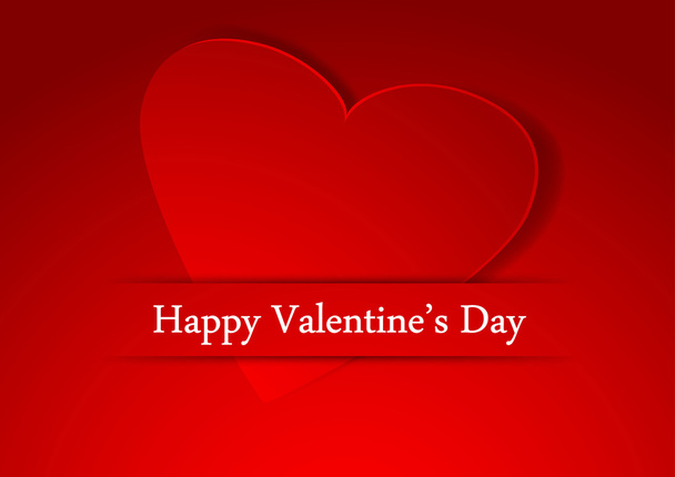 Valentine beautiful background template with heart - Vector, imagen