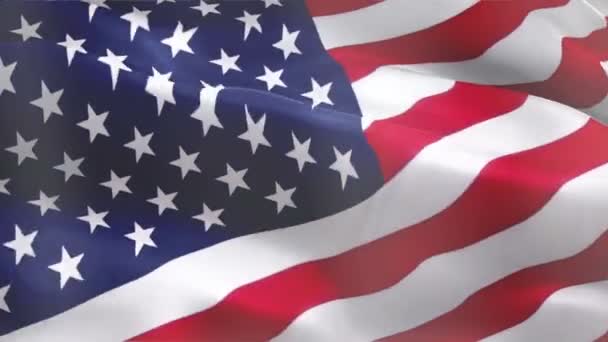 United States of America waving flag video gradient background.  USA America flags video news. Independence Day Flag 4th July. USA flag for Independence Day, 4th of july US American Flag Waving 1080p Full HD footage. - Footage, Video