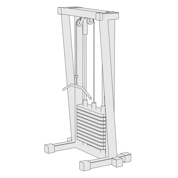 Cartoon image of gym machine - Fotografie, Obrázek