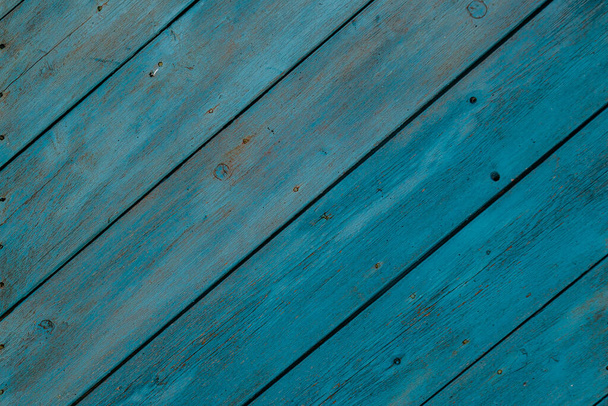 Régi kék fa textúra háttér - Fotó, kép