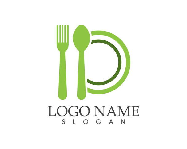Restaurante icono logo diseño vector - Vector, imagen