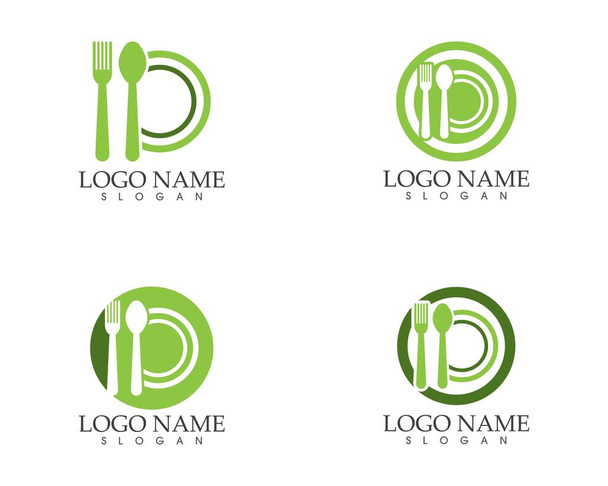 Modello di design logo icona ristorante - Vettoriali, immagini