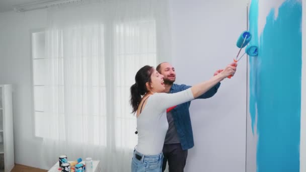 Happy family painting - Footage, Video