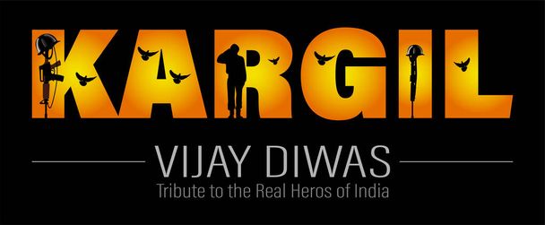 Vector Illustration of Shaheed Diwas. Día de conmemoración. Día del Mártir. Cartel para saludar al ejército indio, amar jyoti, amar jawan
. - Vector, Imagen