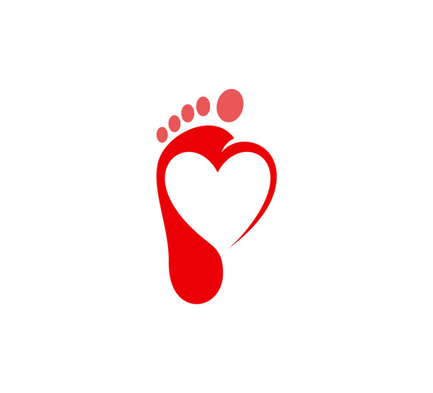 Love Foot logó vektor sablon, Creative of Foot logo design koncepciók - Vektor, kép