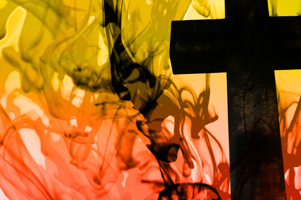 Абстрактні кольорові гойдалки і хрест
 - Фото, зображення