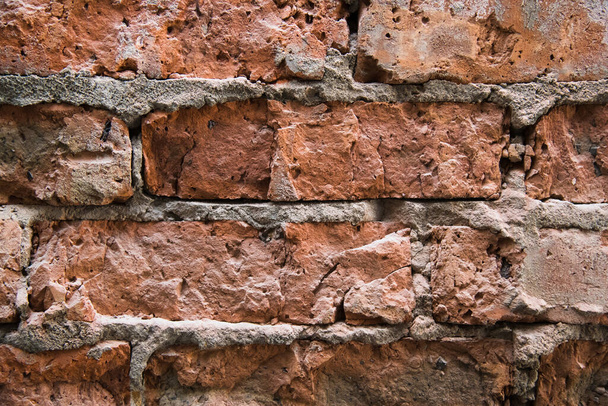 Close Up de uma parede de tijolo exterior antigo - Foto, Imagem