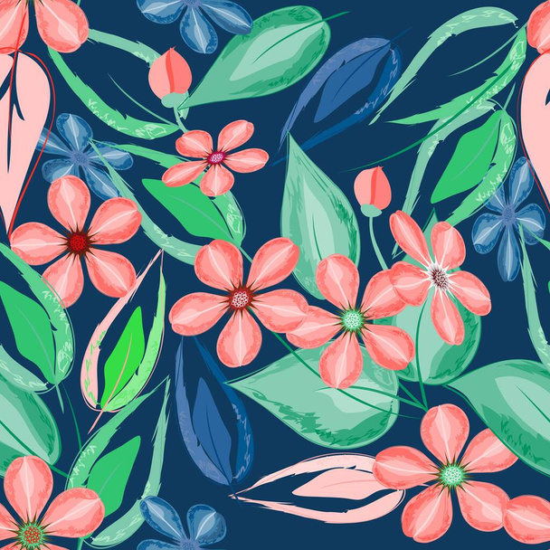 Abstract flower seamless pattern background - Zdjęcie, obraz