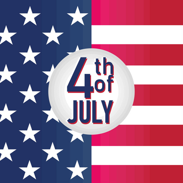 Happy 4th of july poster - Vecteur, image