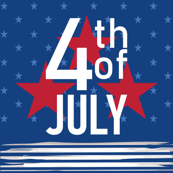Happy 4th of july poster - Vector, afbeelding