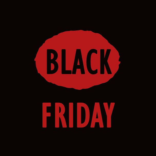 Černý pátek prodej banner v černé a červené barvě - Fotografie, Obrázek