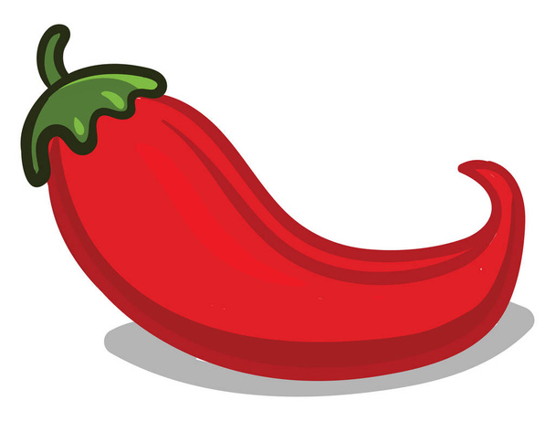 Chili pepper, illustration, vector on white background - Vector, Image