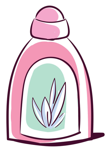 Frasco rosado de perfume, ilustración, vector sobre fondo blanco
 - Vector, Imagen