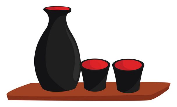 Sake, ilustrace, vektor na bílém pozadí - Vektor, obrázek