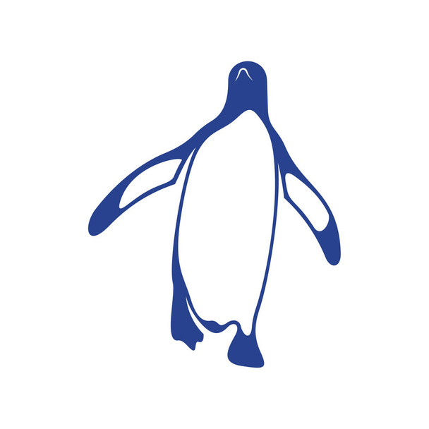 Pingüino vector de diseño de logotipo de aves. Símbolo de icono. Ilustración de plantilla
 - Vector, imagen