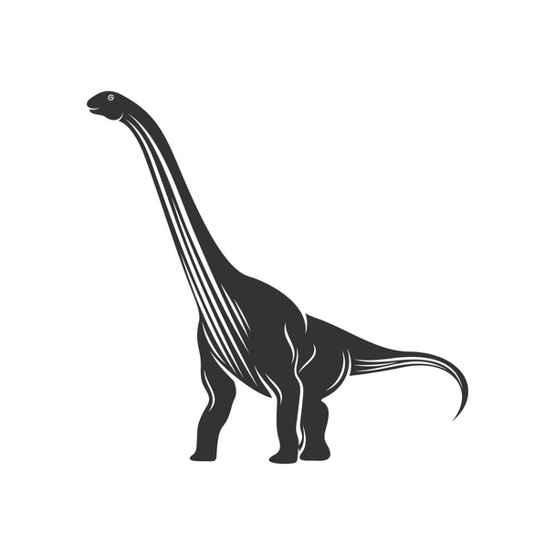Σχεδιασμός λογότυπου Brontosaurus. Σύμβολο εικονιδίου. Εικόνα προτύπου - Διάνυσμα, εικόνα