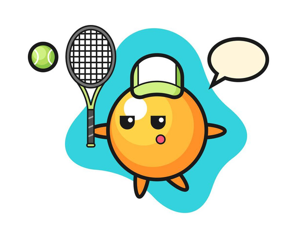 Мультфильм для пинг-понга в качестве теннисиста
 - Вектор,изображение