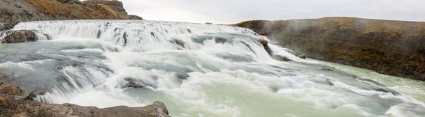 hvita 川 - アイスランド グトルフォスの滝 - 写真・画像