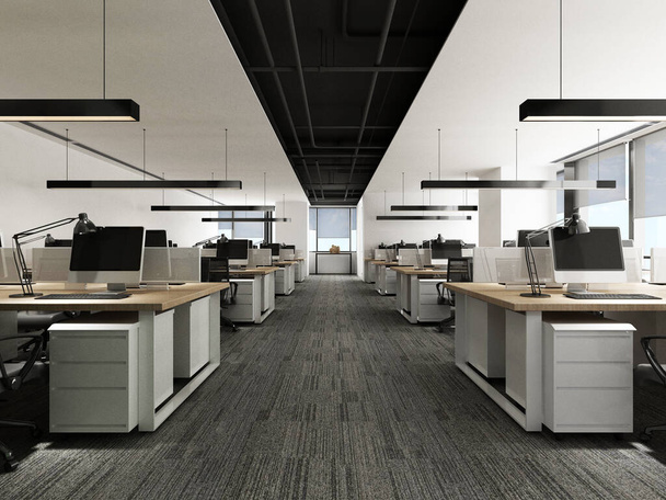 Moderni toimisto sisustus 3d renderöinti
  - Valokuva, kuva
