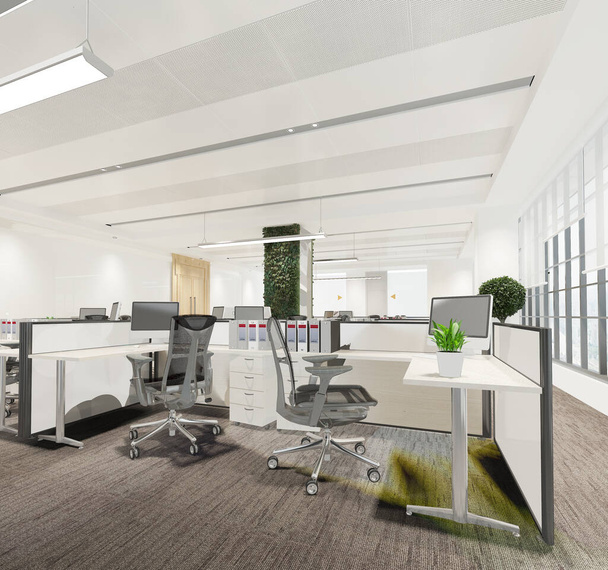 modern irodai belső tér 3d renderelés  - Fotó, kép