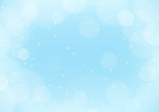 Abstract soft bright blue color background, vector illustration. Snowing winter season background, vector illustration. - Vector, Image