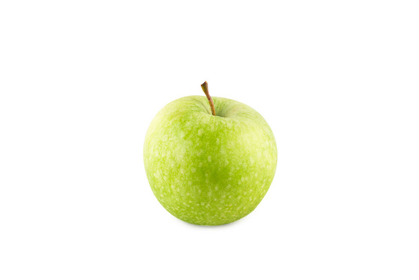 green apple on white background fruit agriculture food isolated - Foto, afbeelding