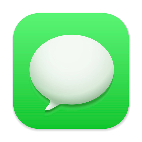 nouveau macOS big sur messages app icône isolé vecteur - Vecteur, image