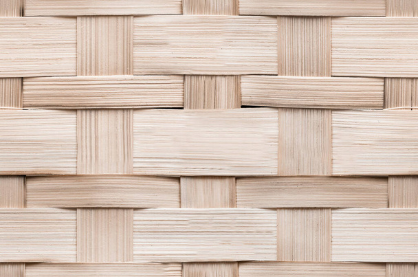 Seamless wicker wooden texture closeup as a background - Foto, Imagen