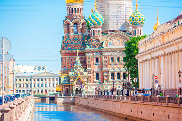 Church of the savior on spilled blood or Cathedral of the Resurrection of Christ. - Photo, Image