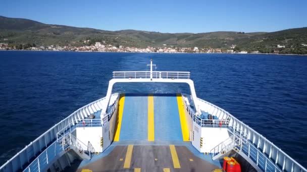 Fähre verlässt Glyfa Griechenland - Filmmaterial, Video