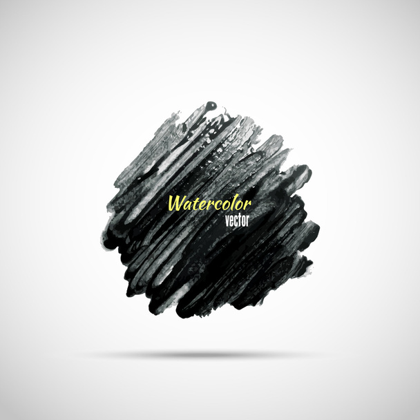 Black strokes of paint - Vector, Image