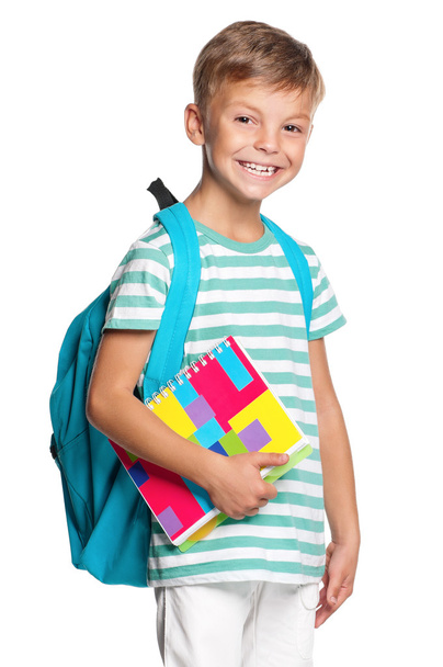 Little boy with exercise books - Foto, Imagen