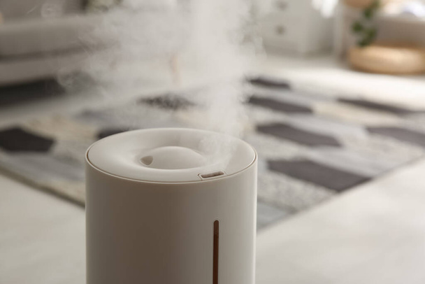 Modern humidifier indoors, closeup. Space for text - Foto, Imagen