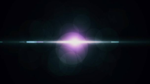Anamorphic lens flare from a photo camera lens. Anamorphic background. - Photo, Image