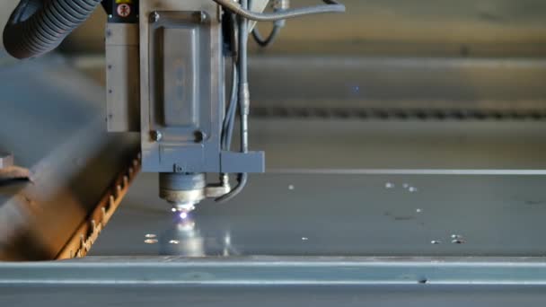 Laser cutting is a technology that uses a laser to cut materials - Footage, Video