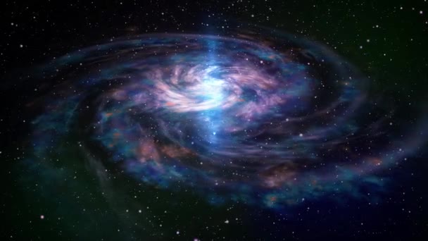 Spirální galaxie v hlubokém vesmíru. 3D animace - Záběry, video