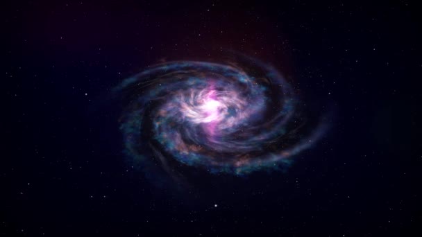 La galaxie spirale dans l'espace lointain. Animation 3D - Séquence, vidéo